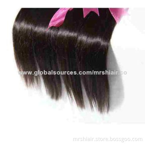 20-inch 6A Unprocessed Natural Color Straight Brazilian Virgin Hair Weaves